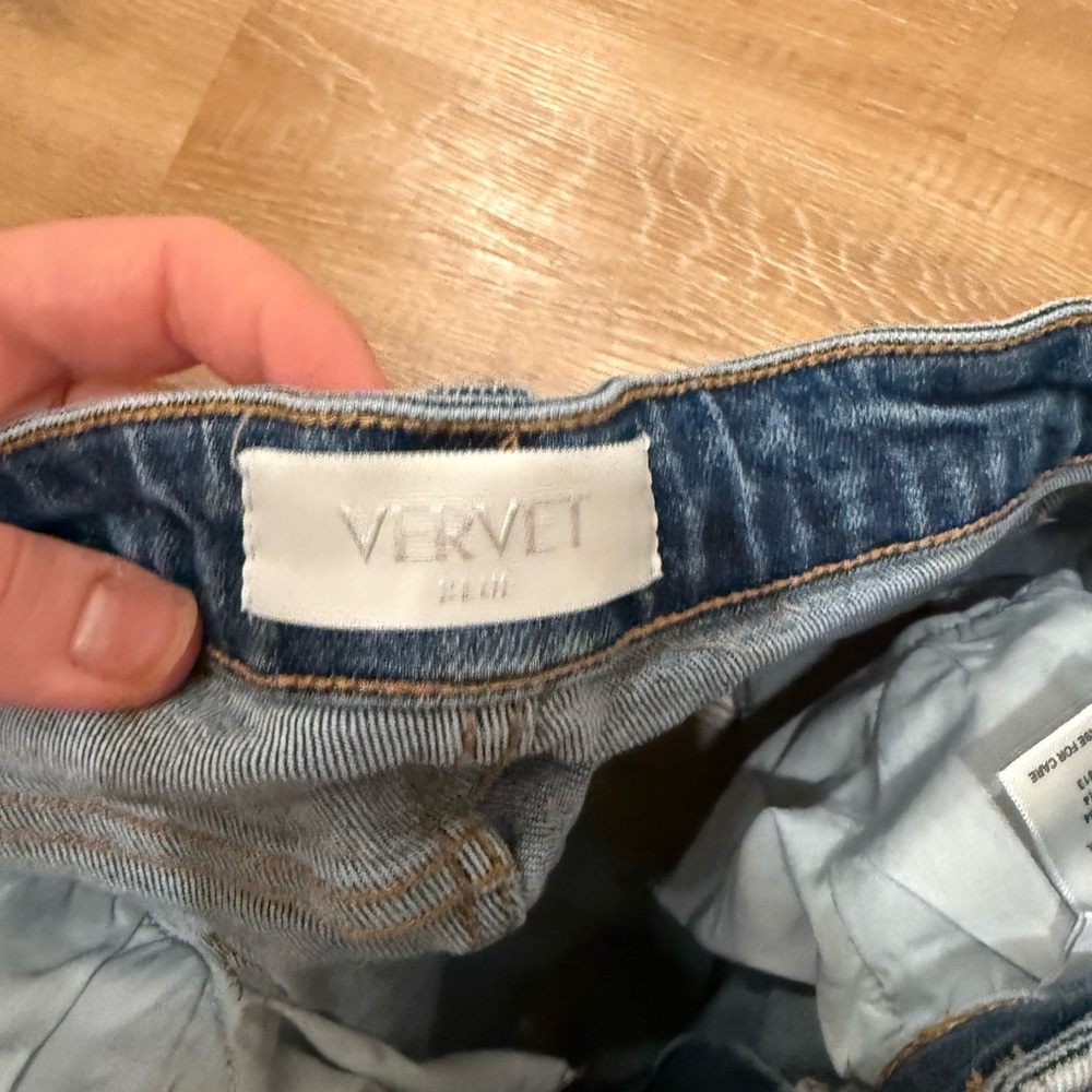 VERVET BY FLYING MONKEY Blue Distressed Jean Shorts - Picture 3 of 4